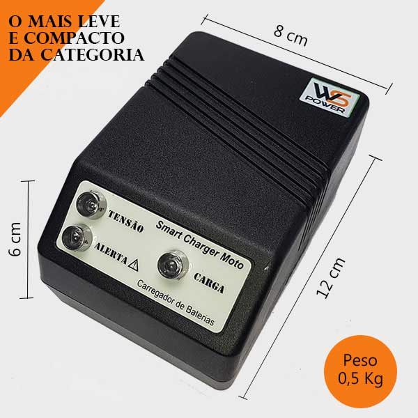 Carregador de bateria de moto
